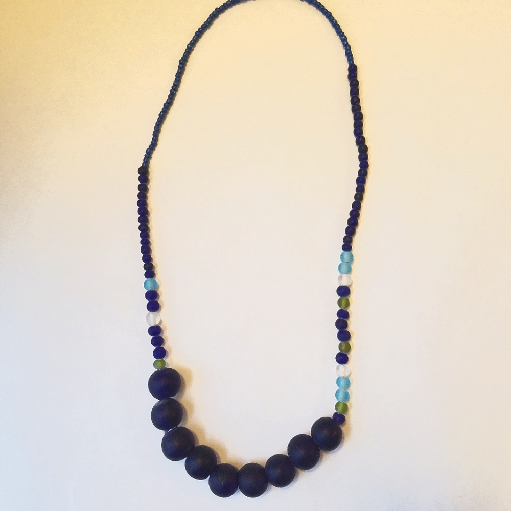 "Sea Glass" Beaded Necklace